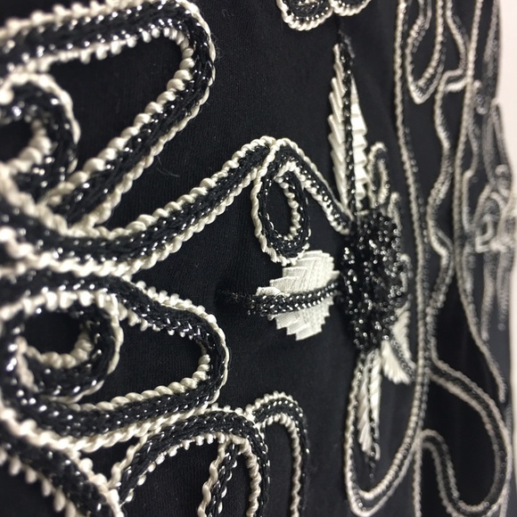 Lauren Michelle Blouse Top Women’s  Size Small Embroidered Black 3/4 Sleeves - Picture 8 of 16